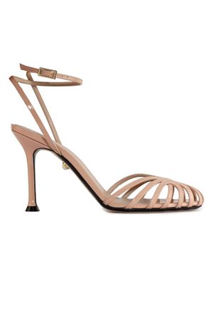 Nude patent leather cage sandals ALEVI | L25SC002R0004402NUDE