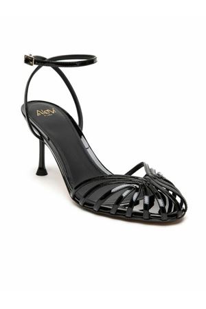 Black patent leather cage sandals ALEVI | L25SC002R0004997BLACK