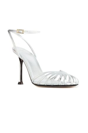 Silver leather cage sandals ALEVI | L25SC002R0795601SILVER