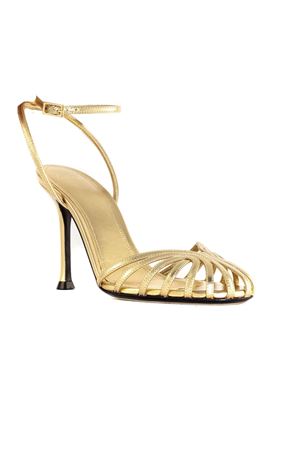 Golden leather cage sandals ALEVI | L25SC002R0795G03MEKONG