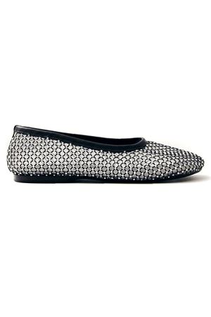 Lorain Mesh Glow Black Ballet Flats ALOHAS | S10078301