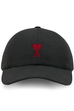 Black cotton Ami de Coeur hat AMI | BFUCP006.AW0041001