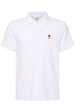 Polo in cotone bianco AMI | BFUPL001760100