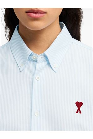 Camicia button-down in cotone oxford rigato AMI | BFUSH063CO0087475