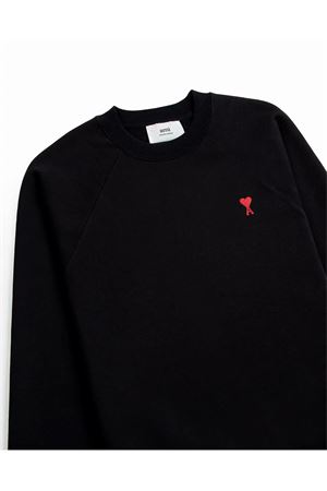 Black cotton sweatshirt AMI | BFUSW035.730001