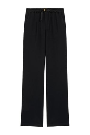 Black Flare Fit Elasticated Trousers AMI | FTR203AC0014001