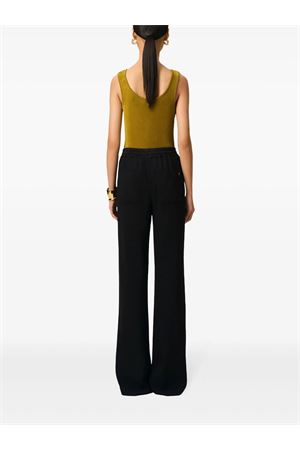 Black Flare Fit Elasticated Trousers AMI | FTR203AC0014001