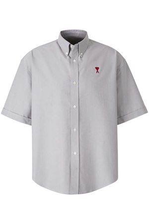 Camicia in cotone grigio AMI | HSH230.CO0031376