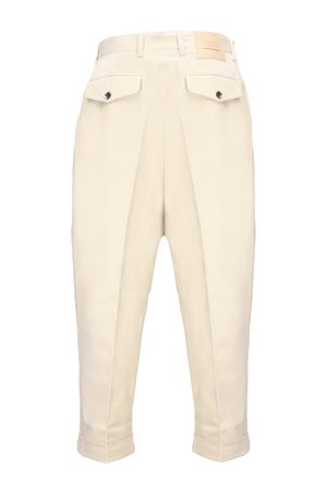 Light beige tapered crop pants AMI | HTR121.CO0103725