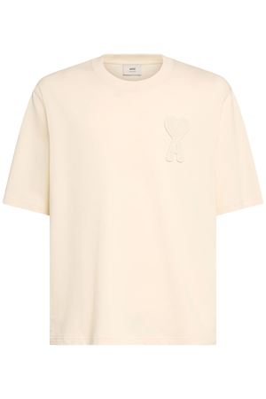 Beige cotton T-shirt AMI | HTS055.726136