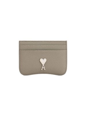 Beige leather cardholder AMI | USL104.AL00360963