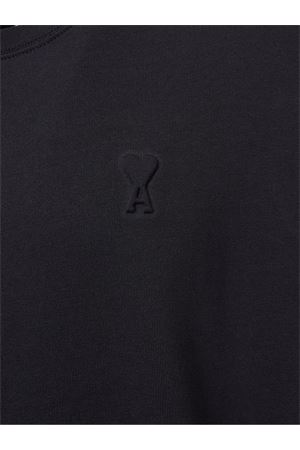 T-shirt in cotone biologico nero AMI | UTS027.726001