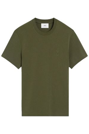 T-shirt in cotone biologico verde AMI | UTS027.726376