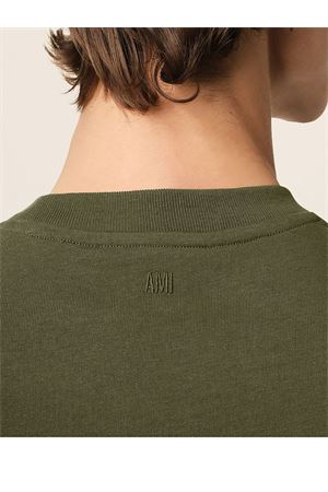 T-shirt in cotone biologico verde AMI | UTS027.726376