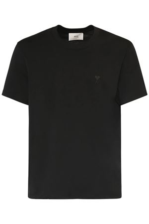 Black organic cotton T-shirt AMI | UTS074.726001