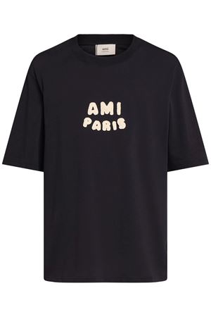 Navy blue cotton T-shirt AMI | UTS075.7264011