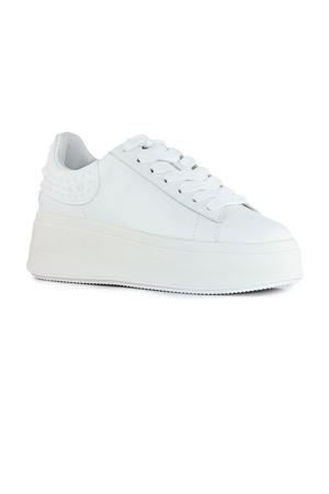 Sneakers Moby in pelle di vitello bianca ASH | MOBYRUBBER05WHITE