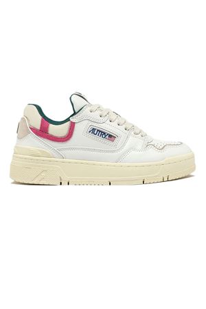 Sneakers Clc Low In Pelle Bianca, Avorio, Carminio AUTRY | ROLWMY02WHTCARMINE