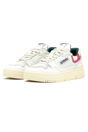 Sneakers Clc Low In Pelle Bianca, Avorio, Carminio AUTRY | ROLWMY02WHTCARMINE