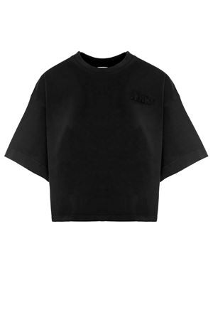 Black cotton cropped T-shirt AUTRY | TSPW11OKBLACK