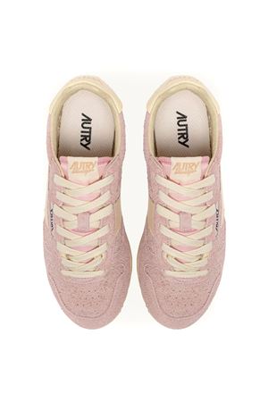 Sneakers Windspin In Suede E Pelle Rosa AUTRY | WSLWUB11ROSERUT