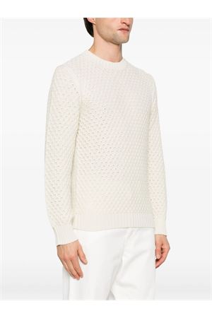 Almond beige cotton sweater CANALI | MK02273C0012003