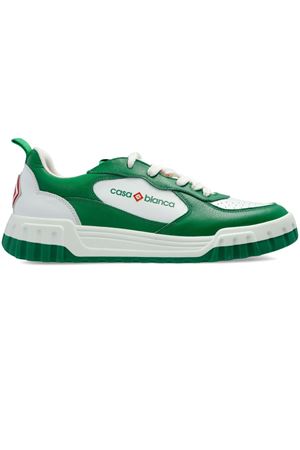 Sneakers in pelle bianco e verde CASABLANCA | APS25SNK01703M.