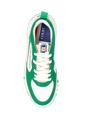 Sneakers in pelle bianco e verde CASABLANCA | APS25SNK01703M.