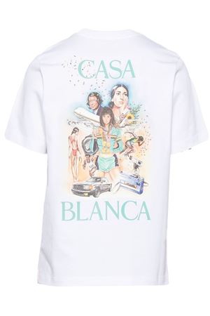 T-shirt in cotone bianco CASABLANCA | MPS25JTS00101.