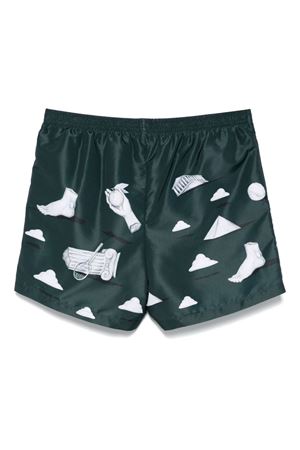 Dark green Metaphysical swim shorts CASABLANCA | MPS25TR03202.