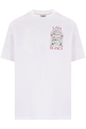 White cotton Le Passage T-shirt CASABLANCA | UMPS25JTS00107.