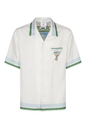 Camicia bowling in seta bianco CASABLANCA | UMPS25SH00308.