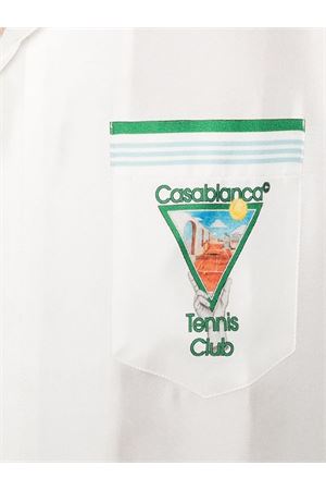 Camicia bowling in seta bianco CASABLANCA | UMPS25SH00308.