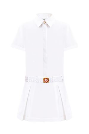 White cotton mini dress CASABLANCA | WPS25DR13801.