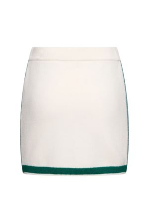 Gonna Tennis in lana merino bianco CASABLANCA | WPS25KW85701.