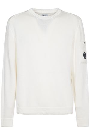 Maglione in cotone bianco C.P.COMPANY | 18CMKN077A110058A103