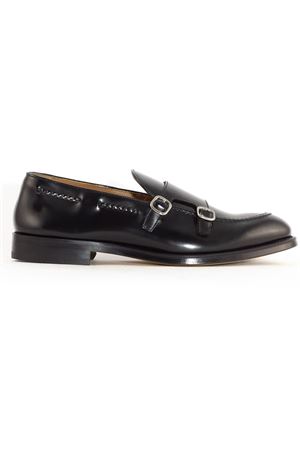 Black calfskin leather double-buckle loafers DOUCAL'S | DU2617ORVNUY007NN00.