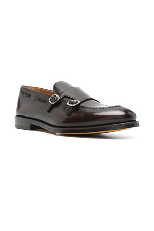 Brown calfskin leather double-buckle loafers DOUCAL'S | DU2617ORVNUY007TM04.