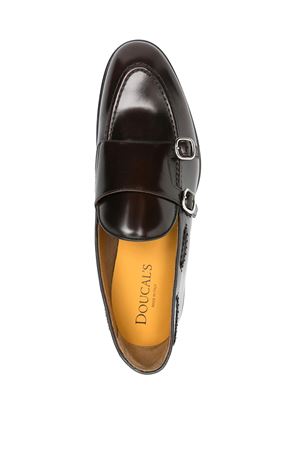 Brown calfskin leather double-buckle loafers DOUCAL'S | DU2617ORVNUY007TM04.