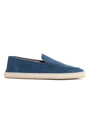 Blue suede loafers DOUCAL'S | DU3428MALNUY009AB22.