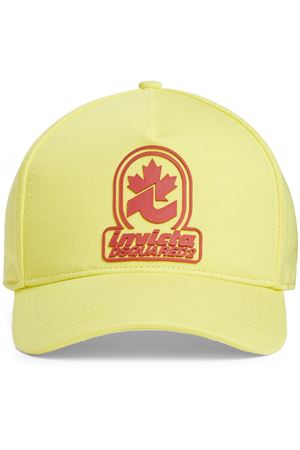 Yellow cotton baseball cap DSQUARED | BCM088605C000017047