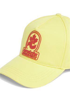 Yellow cotton baseball cap DSQUARED | BCM088605C000017047