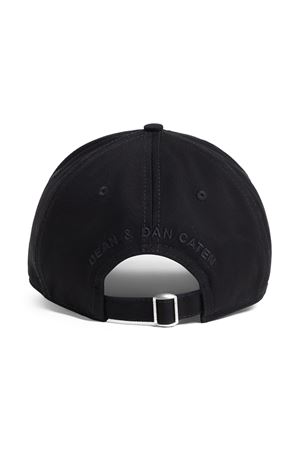 Black Cotton Gabardine Baseball Hat DSQUARED | BCM089505C00001M436