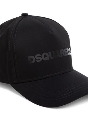 Black Cotton Gabardine Baseball Hat DSQUARED | BCM089505C00001M436