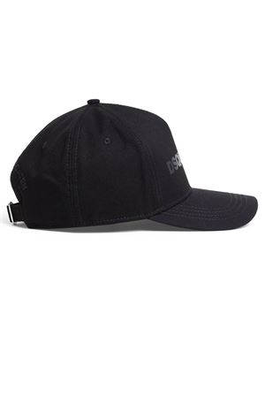 Black Cotton Gabardine Baseball Hat DSQUARED | BCM089505C00001M436