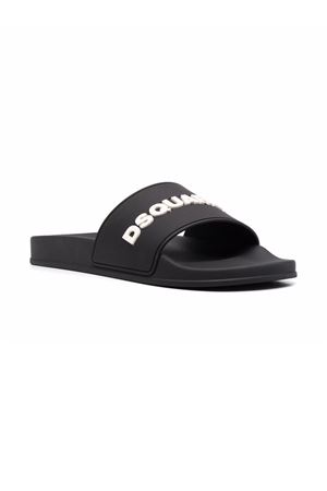 Black slides sandals DSQUARED | FFM0023172050132124