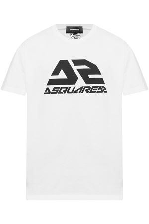 T-shirt in cotone bianco DSQUARED | S71GD1544S23009100