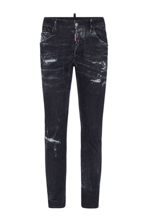 Black stretch-cotton slim jeans DSQUARED | S71LB1574S30503900