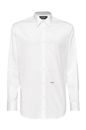 White Stretch Poplin Shirt DSQUARED | S74DM0659S44131100