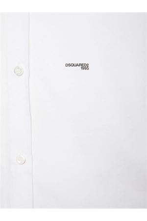 Camicia Di Popeline Stretch Bianco DSQUARED | S74DM0659S44131100